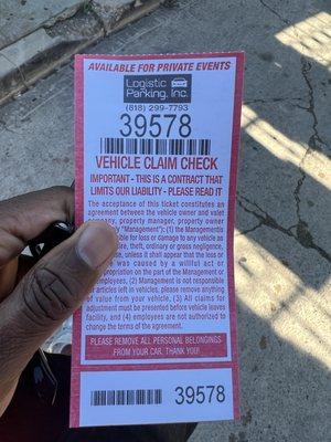 Clean claim ticket