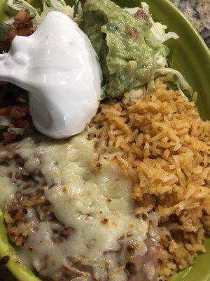 Rice,beans,toppings