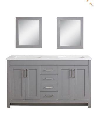 Vanity shaker style inset doors