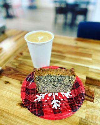 Coconut Milk Latte and Banana Bread