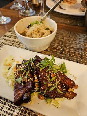 Korean sticky ribs and gumbo