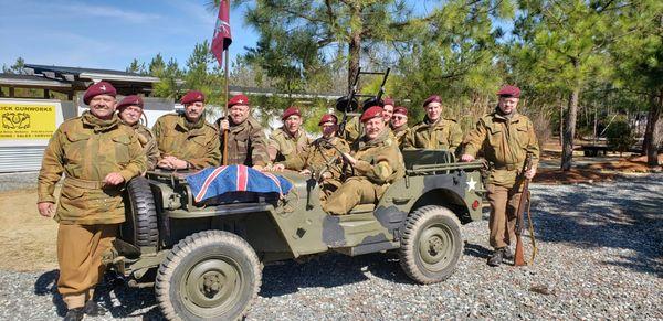 XXI Independent Parachute Company, display of vintage British Airborne Unit equipment.