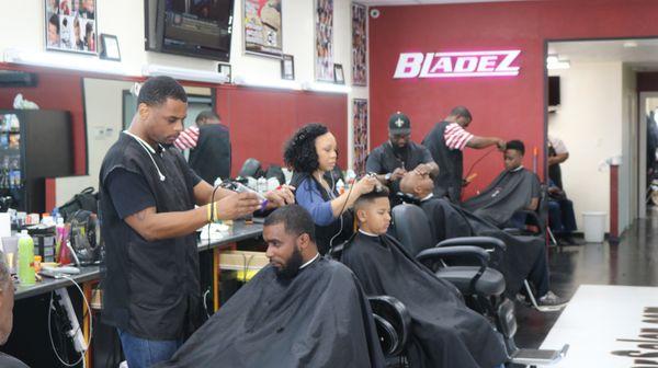 Bladez Barber Salon hard at work!