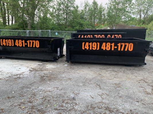 11 yard dumpster rentals $225.00 seven days.