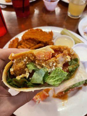 Buffalo chicken wrap