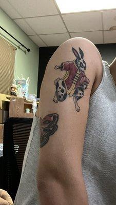 Rabbit tattoo by Cody Glenn