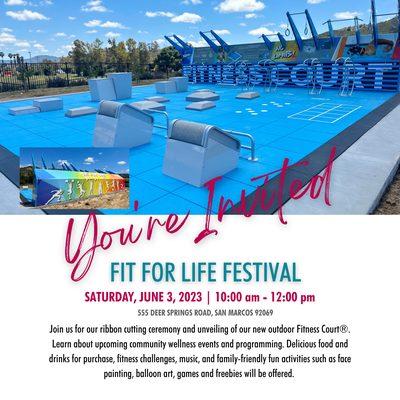 Fit for Life Festival Open Invitation - Saturday, June 3, 2023 10am - 12pm. FREE entry!