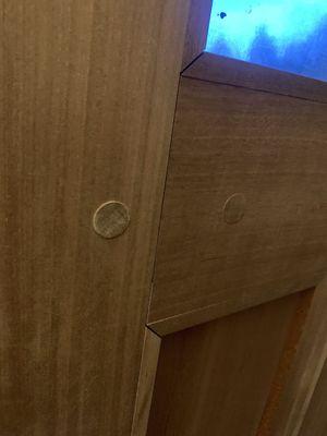 Gaps in a brand new $4000 Simpson wood door.