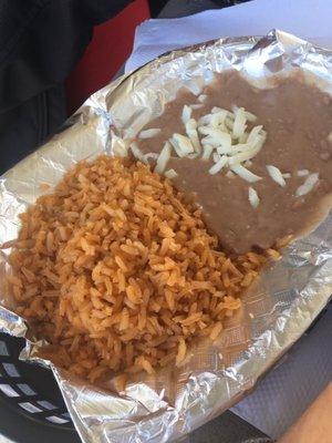 Side of rice and beans