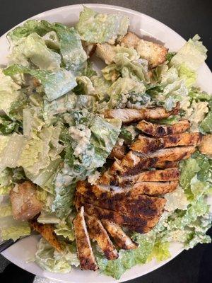 Cajun chicken caesar salad  Yum!