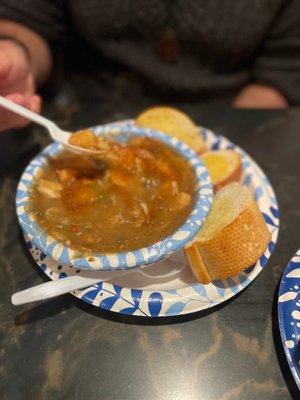 Seafood gumbo was out of this world!