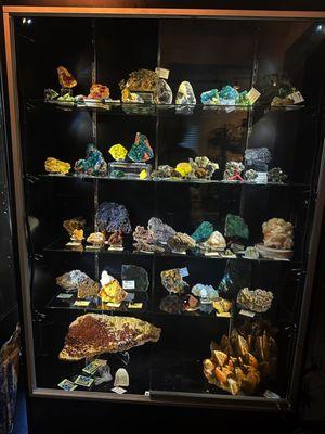 Our "The Vault" room has unique fossils and minerals.