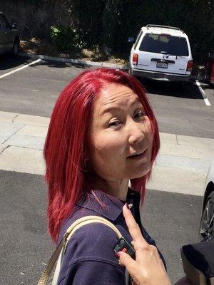 An amazing red on Janice!