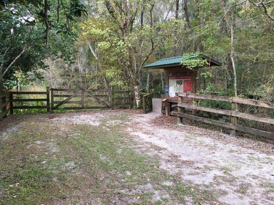 South entrance has no parking, but it does have bike racks