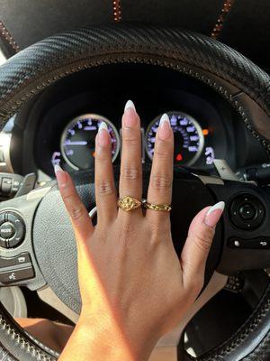 French tip, Full-set, Almond Shape