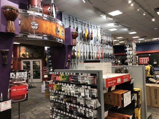 Checking out guitar center is more fun. The selection is great for beginners, find out what guitar represents you best.