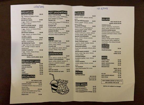 Menu Inside