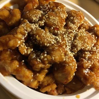 Sesame chicken yum!