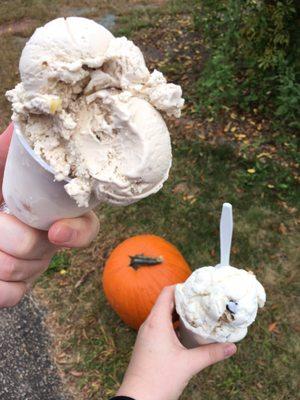 Fall flavored ice cream.