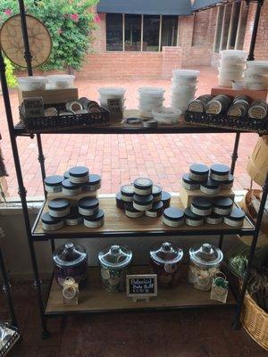 Locally made salt and sugar scrubs