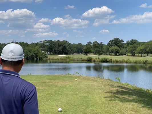 Water to get over on the 11th hole.