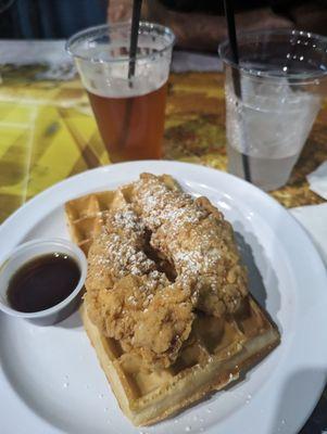 Chicken and waffles brunch $8