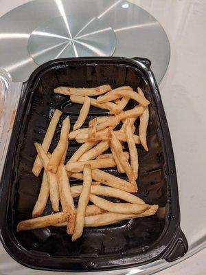 Fries were only blanched, not cooked Two burgers and an extra order of fries