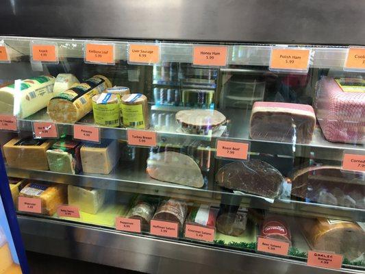 Few deli meats and cheeses