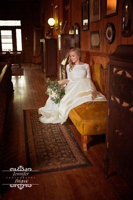 Bride on "The Fainting Couch"