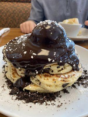 Chocolate lava pancakes