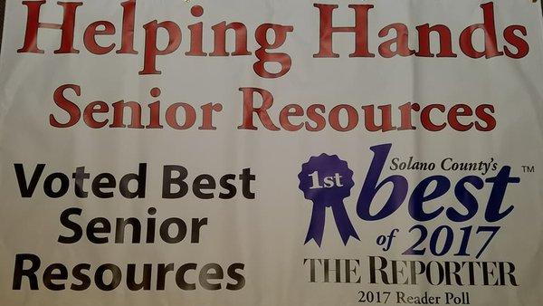 Helping Hands Senior Resources was voted Best of Solano County's Senior Resource for 2017.