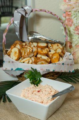 Sun Dried Tomato Dip with Cayenne Pepper Toasts