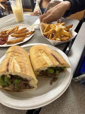 Cheese Fries Pepper Cheese Steak