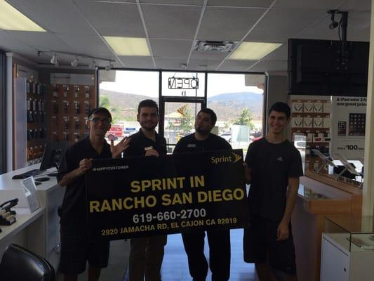 Thank you to the Rancho San Diego sprint store. Come see Saif for the hook up!