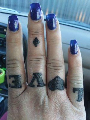 Knuckle tattoos fixed!