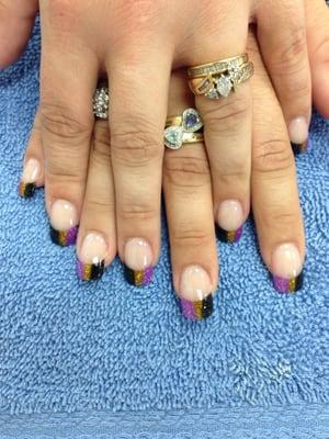 Glitter nails design