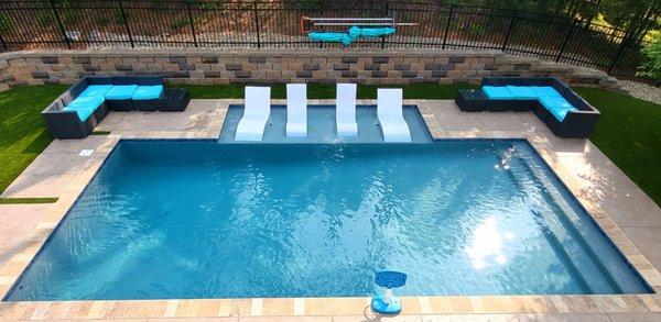 Over head view of pool