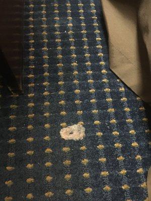 Gum in the carpet.