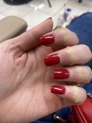 Manicure with regular polish!