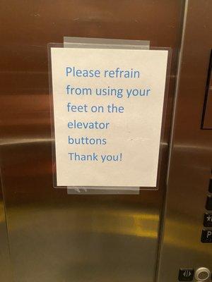 Come on people, you CAN wash your hands after you touch the elevator buttons.