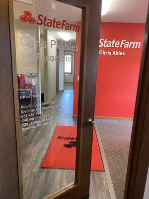 This is the door opening up to the Roseville State Farm office!