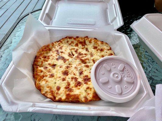 Cheesy bread with sauce