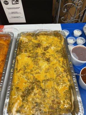 Soggy green Chile chicken enchiladas