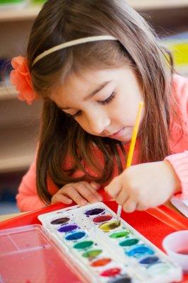 Students in Primary 3 (K) to Elementary enjoy a dedicated art class. Wee Threes and Primary 1 & 2 students do art in the morning classroom.