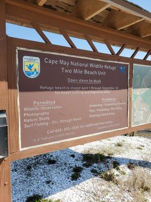 Info sign near trail entrance