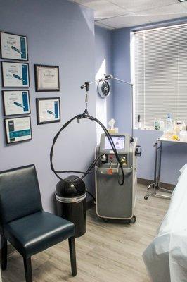 One of the treatment rooms at Caddell's Laser and Electrolysis Clinic!