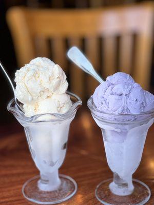 Coconut and Ube ice cream