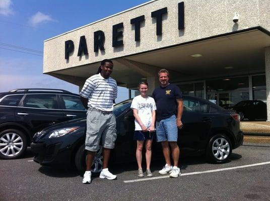 Jennifer has one cool Dad -- Trent helped Barrett pick out the perfect Mazda3 for his daughter.