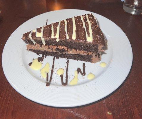 Chocolate mousse cake very good!