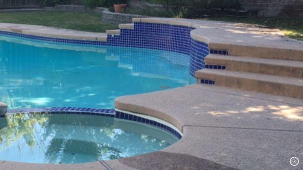 Pool and Spa Remodel with slide ****Before****